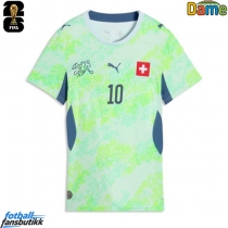 Sveits Granit Xhaka #10 Bortedrakt Dame EM 2024 Kortermet